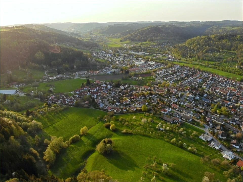 Luftbild von Murrhardt im Murrtal